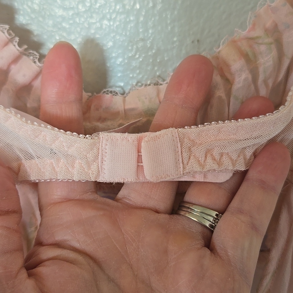 Victoria's Secret |*Rare*Vintage 100% Silk Pink Floral Slip Lingerie Size Medium - Picture 6 of 11